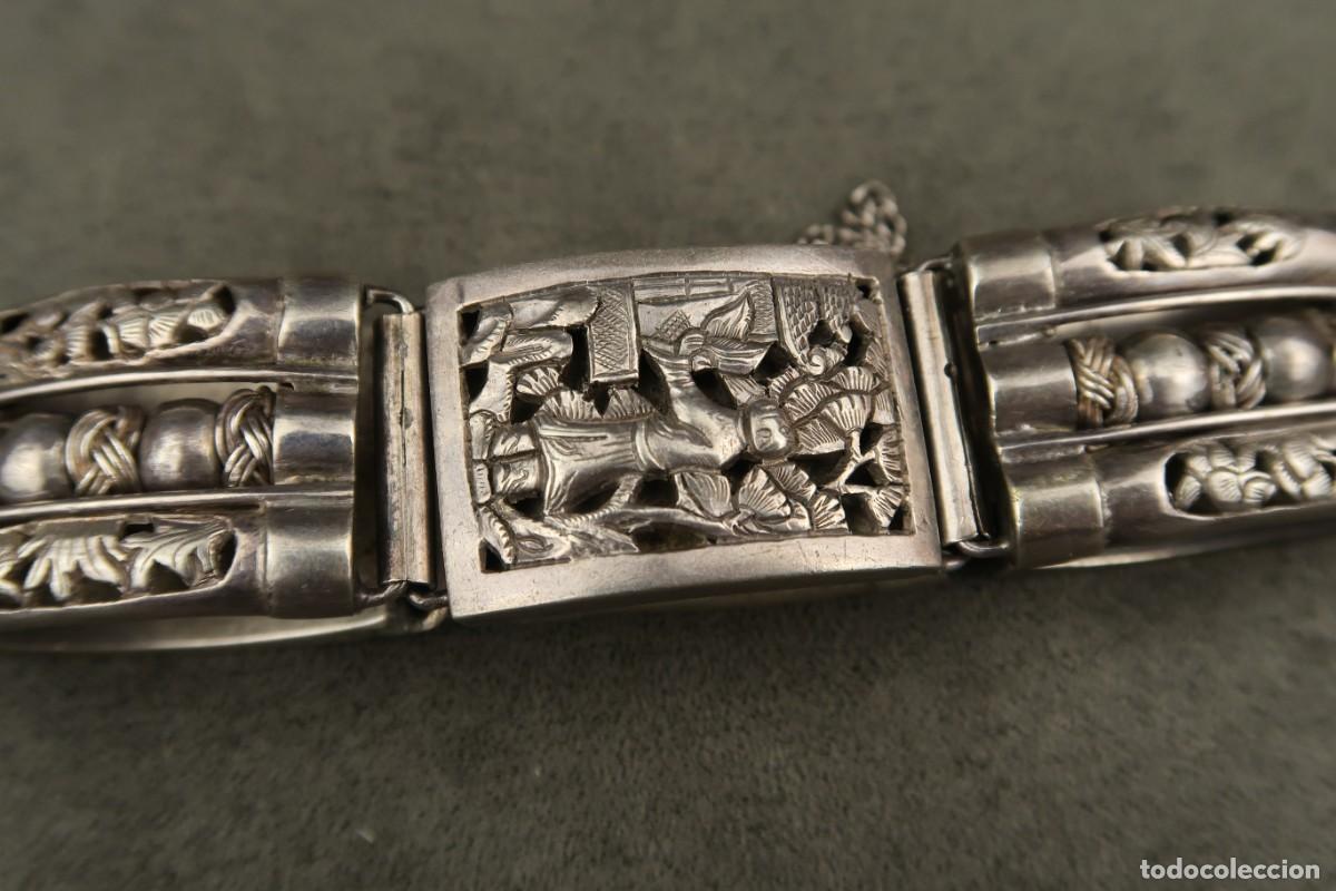 Joyeria: Antigua Pulsera China de Plata - Foto 2
