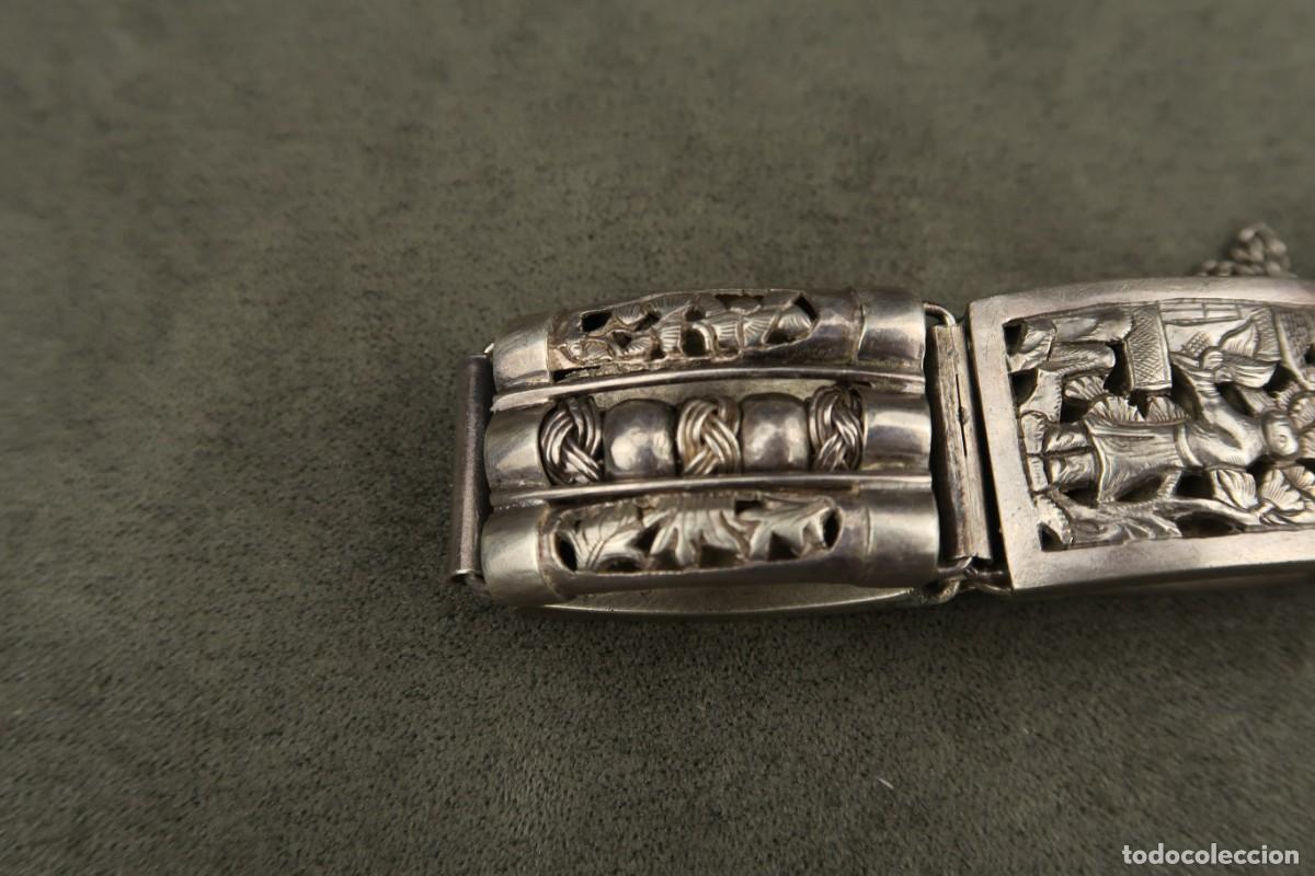 Joyeria: Antigua Pulsera China de Plata - Foto 3