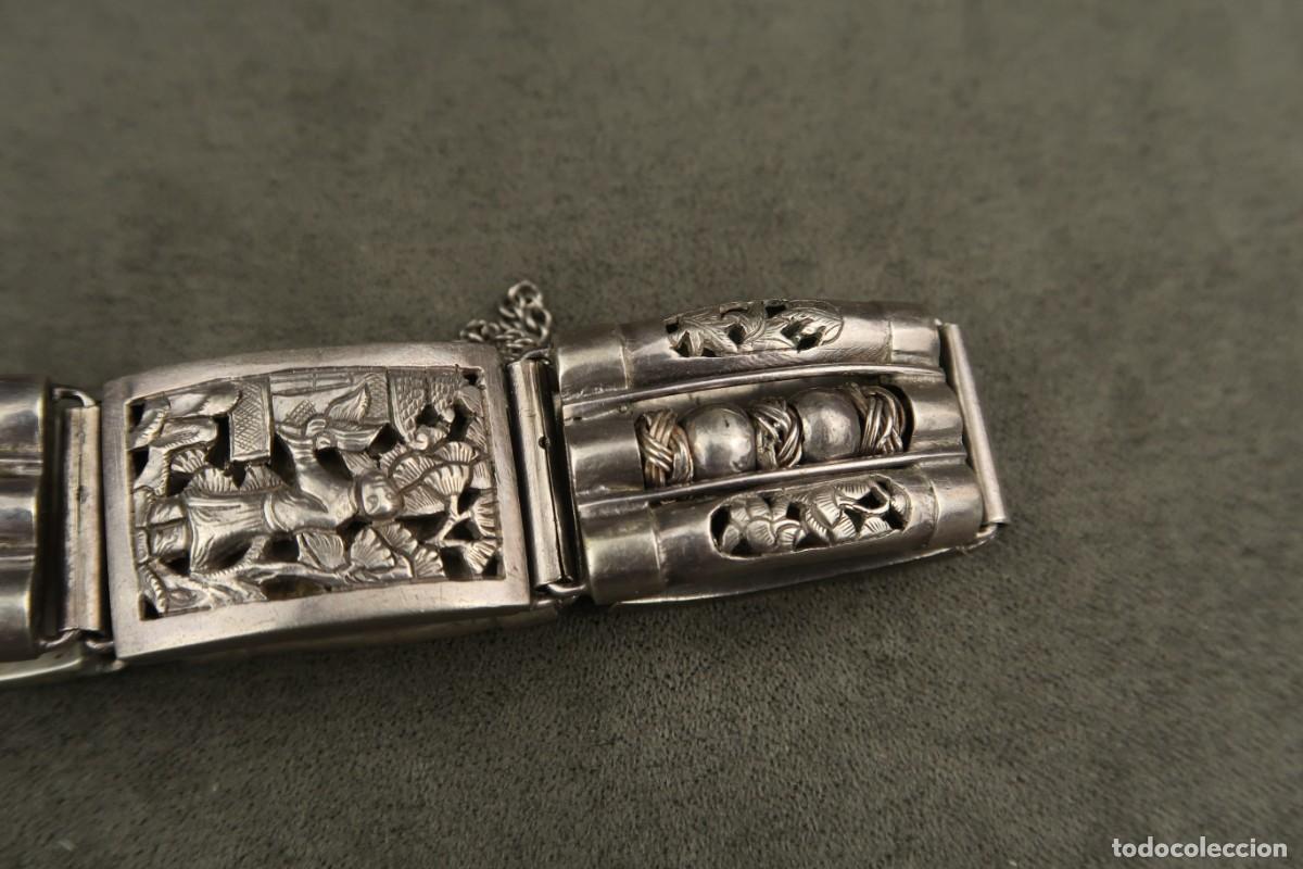 Joyeria: Antigua Pulsera China de Plata - Foto 4