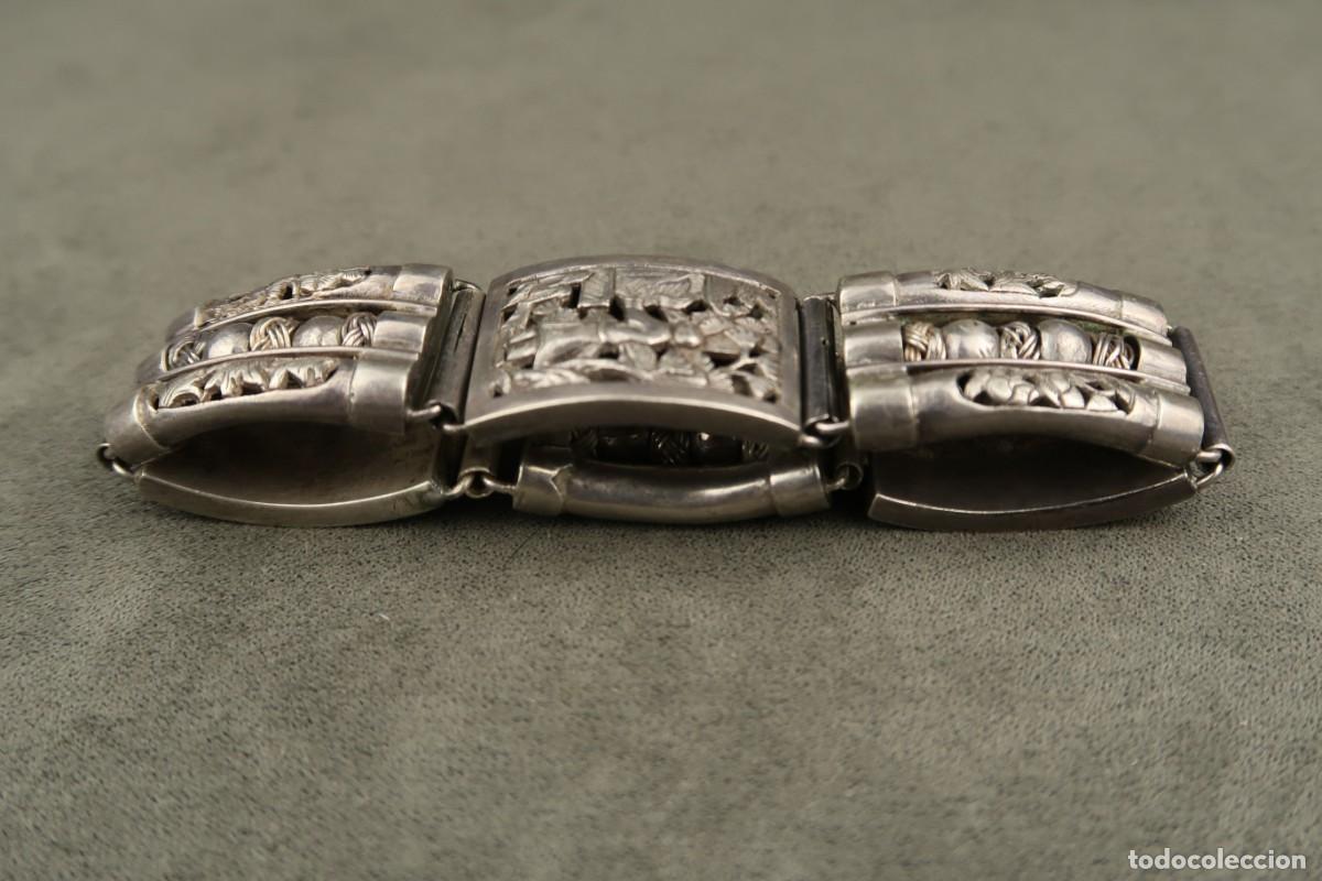 Joyeria: Antigua Pulsera China de Plata - Foto 5