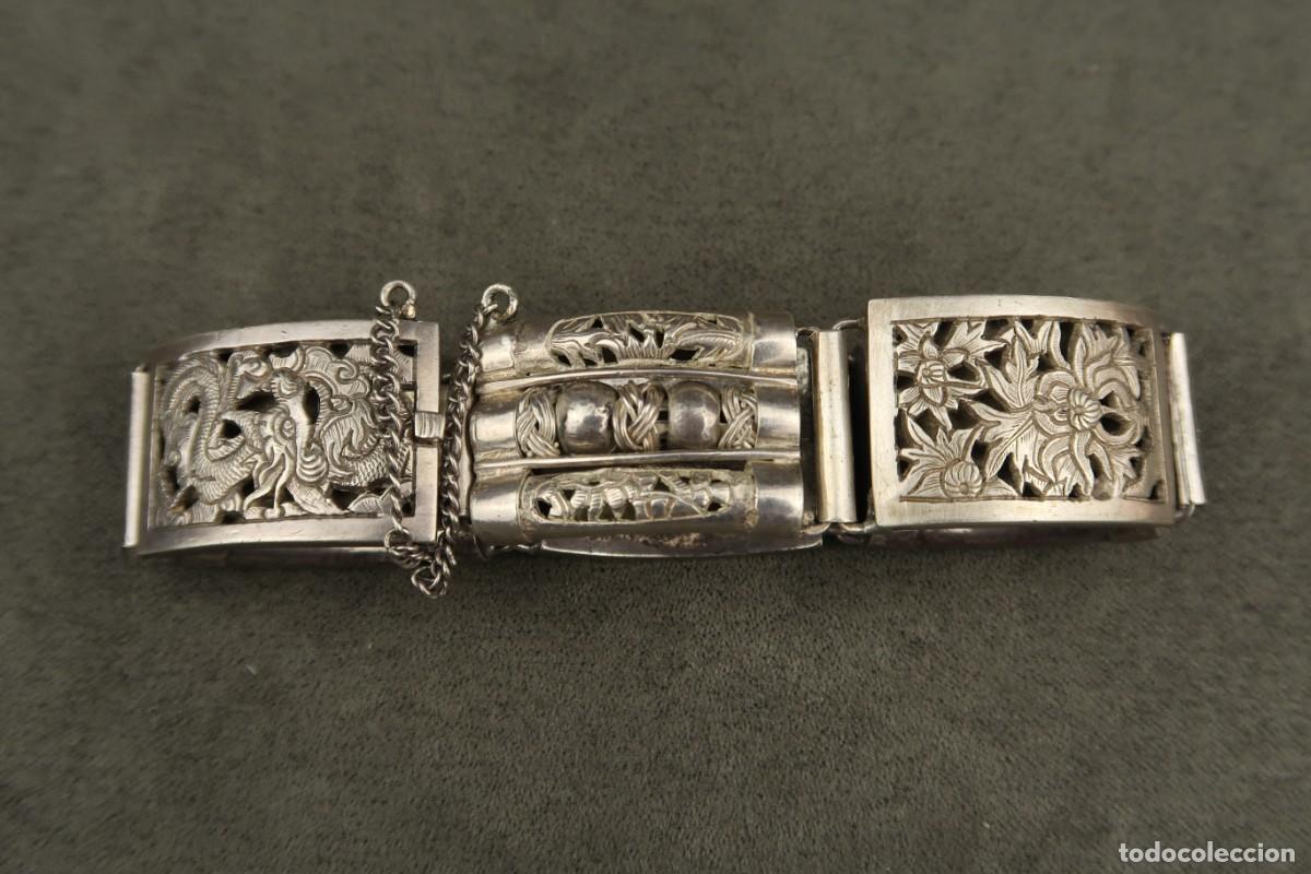 Joyeria: Antigua Pulsera China de Plata - Foto 6