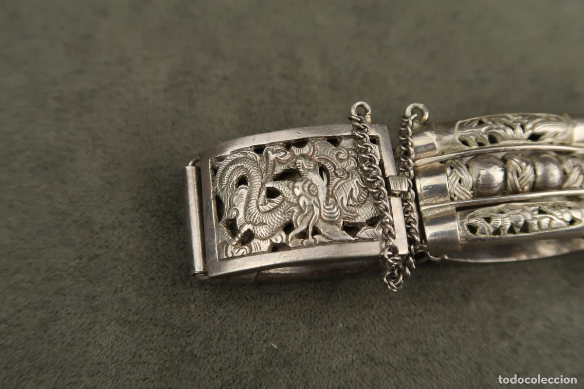 Joyeria: Antigua Pulsera China de Plata - Foto 7