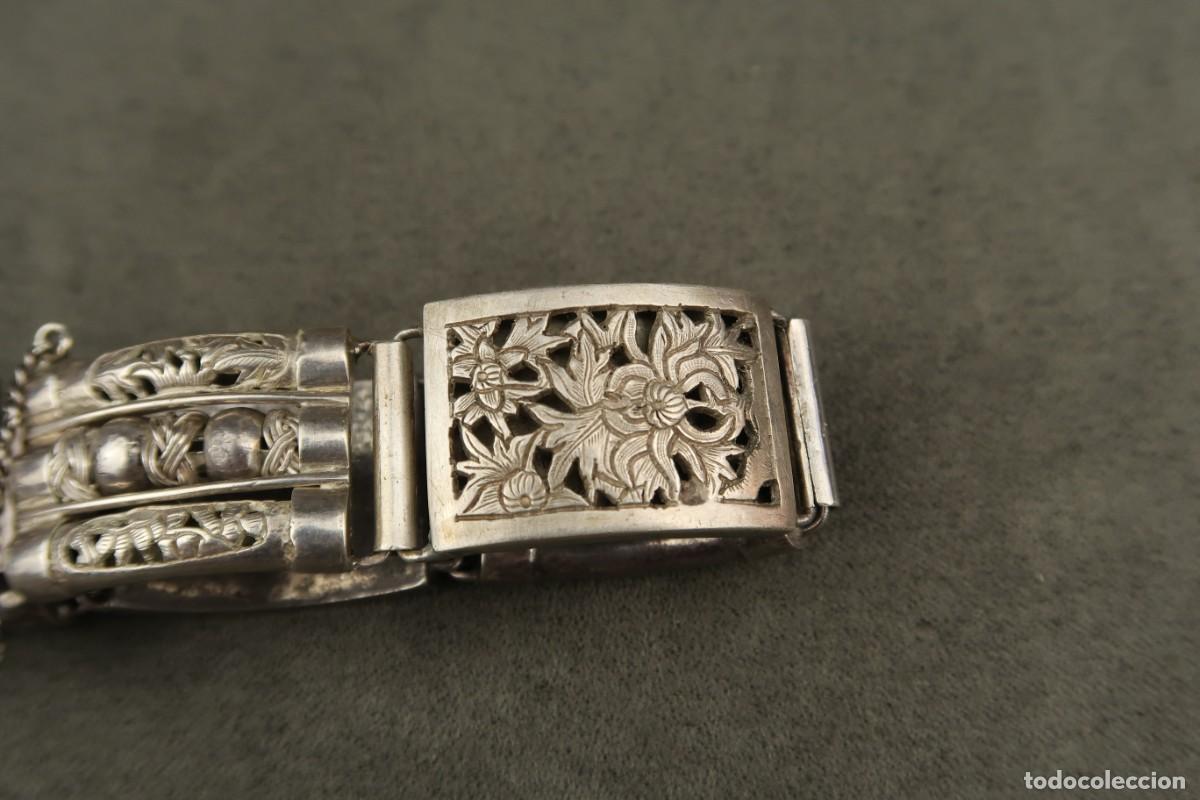 Joyeria: Antigua Pulsera China de Plata - Foto 9