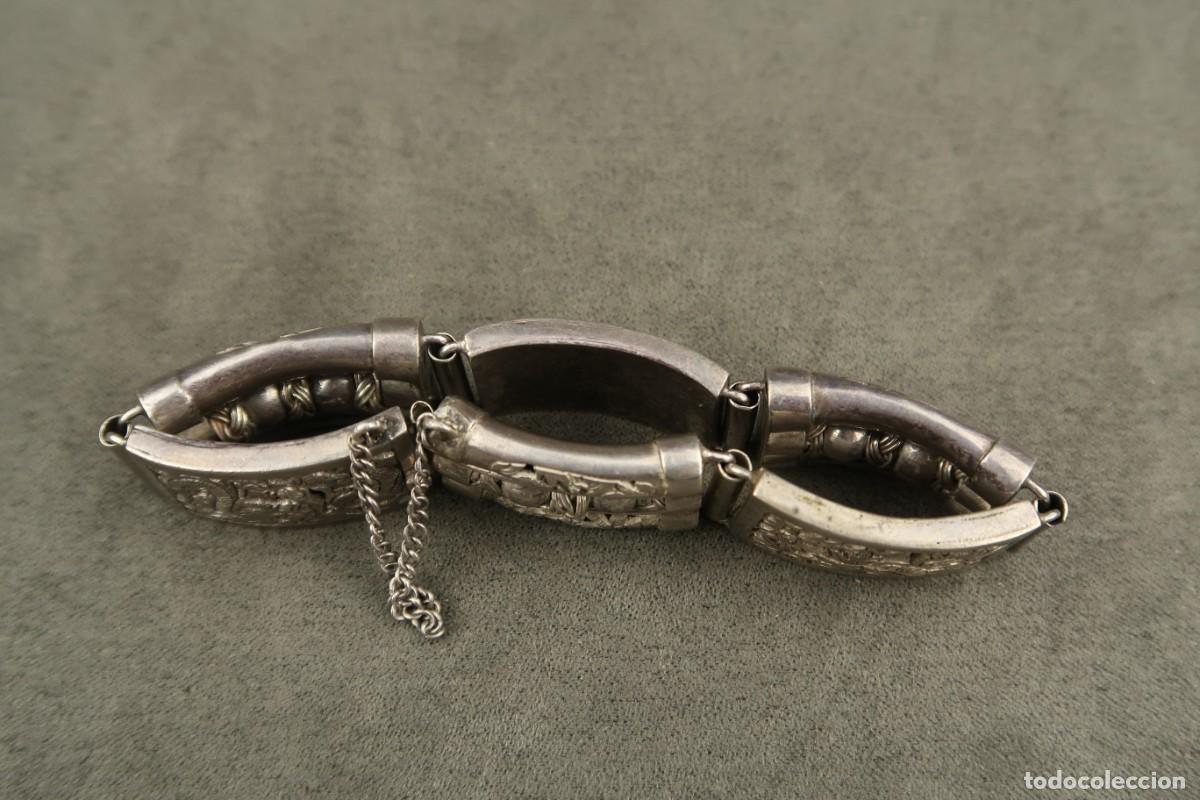 Joyeria: Antigua Pulsera China de Plata - Foto 10