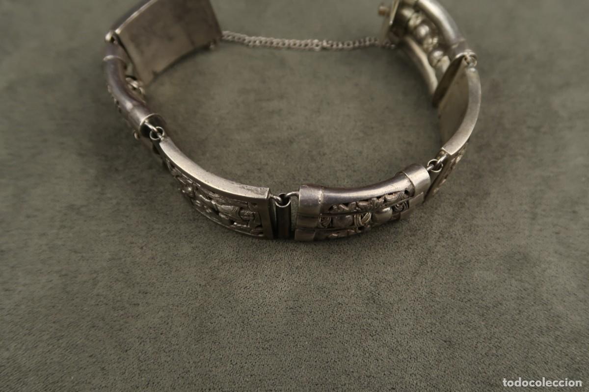Joyeria: Antigua Pulsera China de Plata - Foto 12