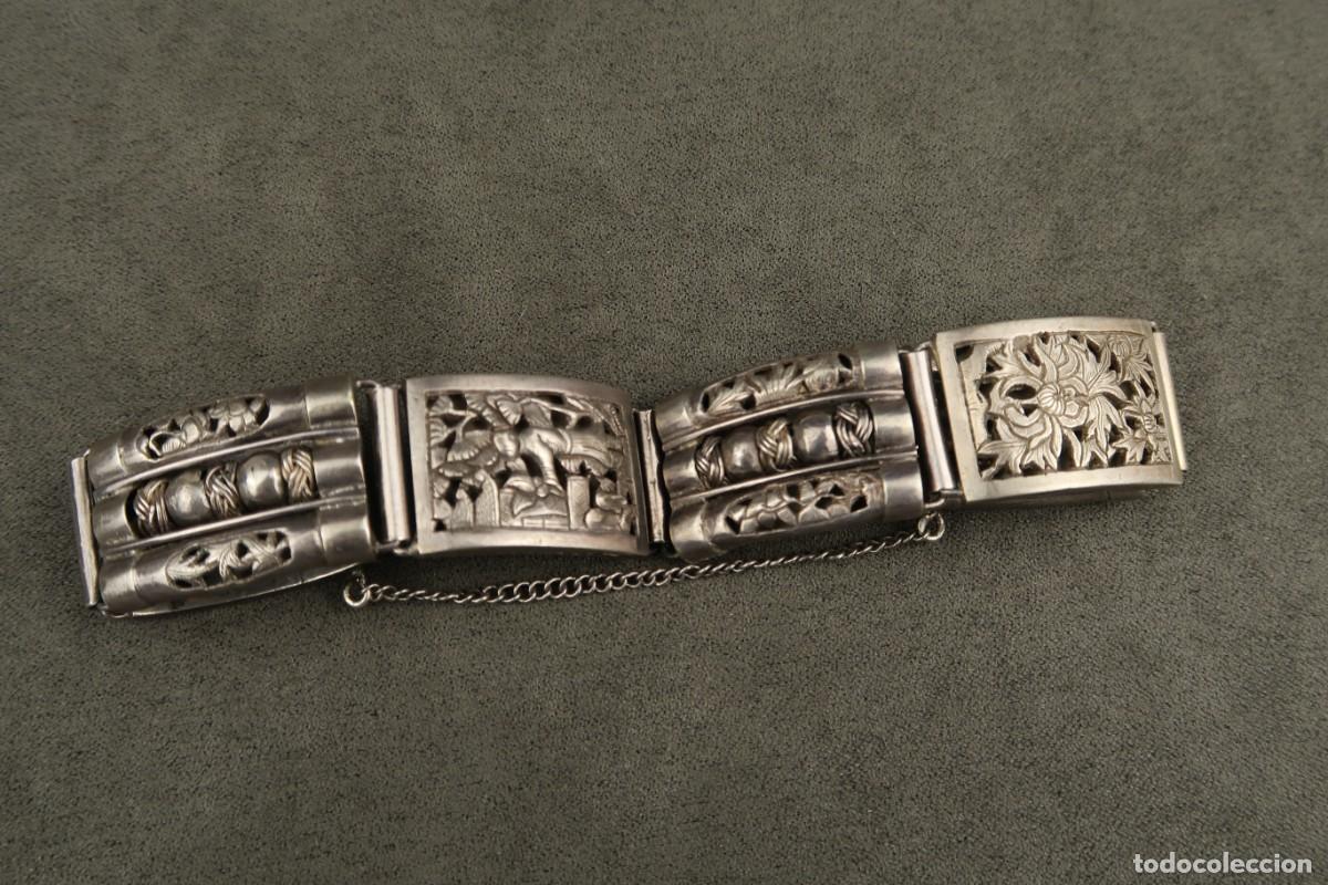 Joyeria: Antigua Pulsera China de Plata - Foto 13