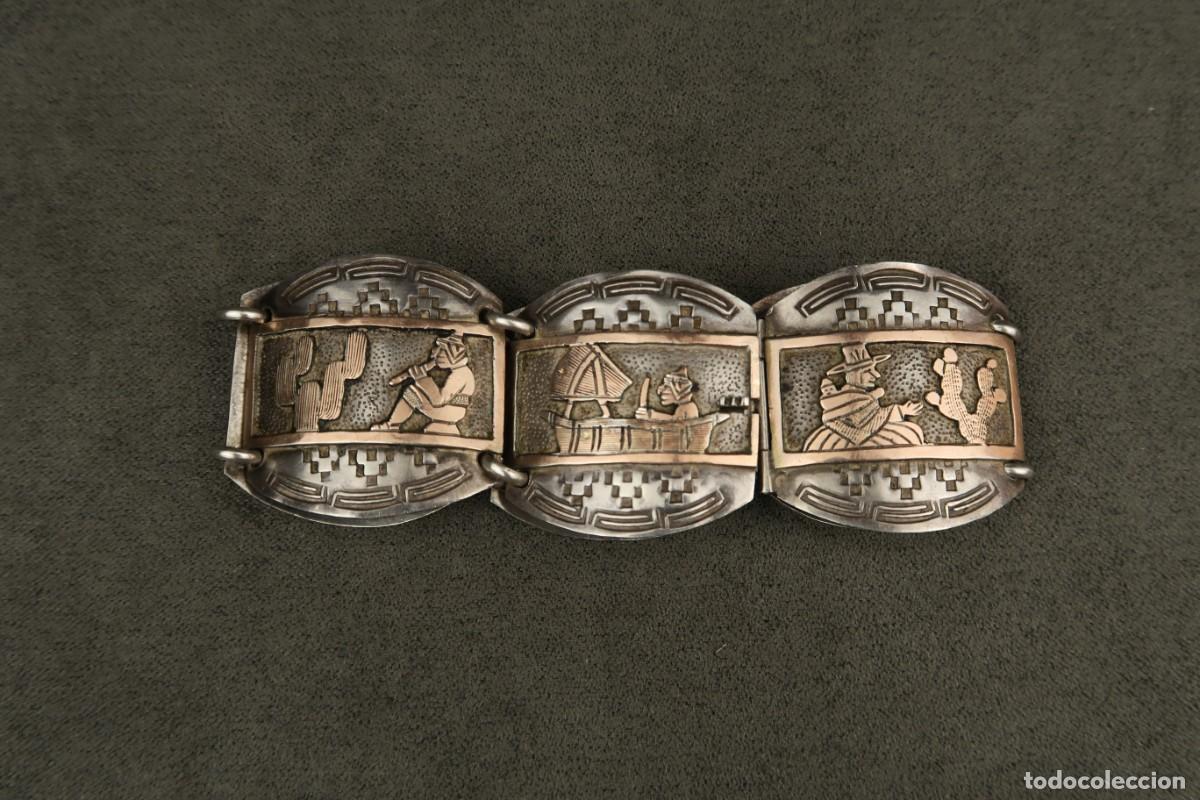 Joyeria: Antigua Pulsera Mexicana de Plata - Foto 2