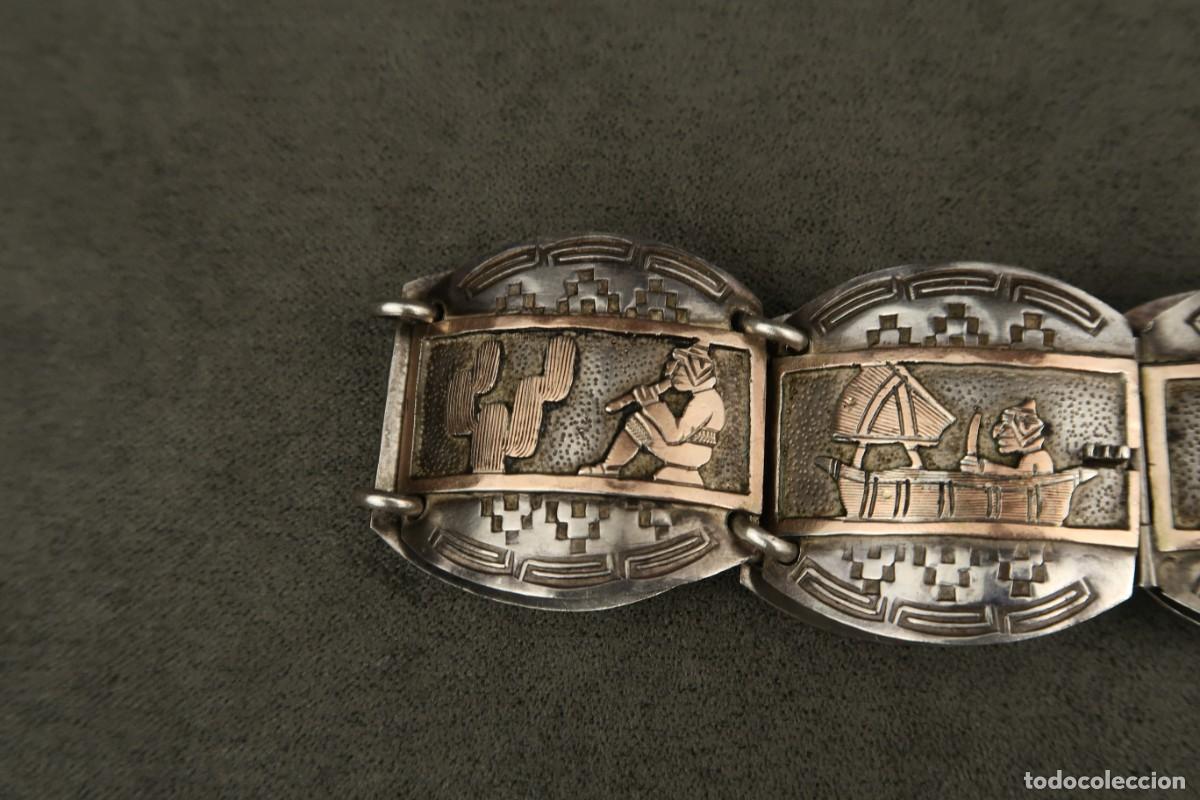 Joyeria: Antigua Pulsera Mexicana de Plata - Foto 3