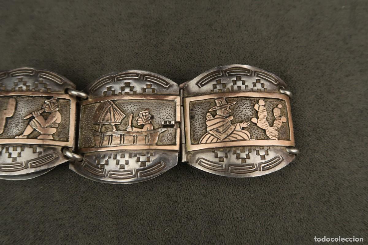 Joyeria: Antigua Pulsera Mexicana de Plata - Foto 4