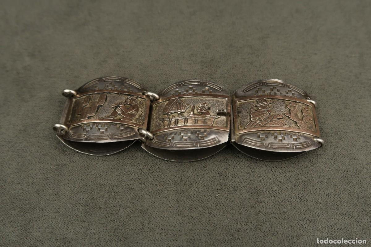 Joyeria: Antigua Pulsera Mexicana de Plata - Foto 5