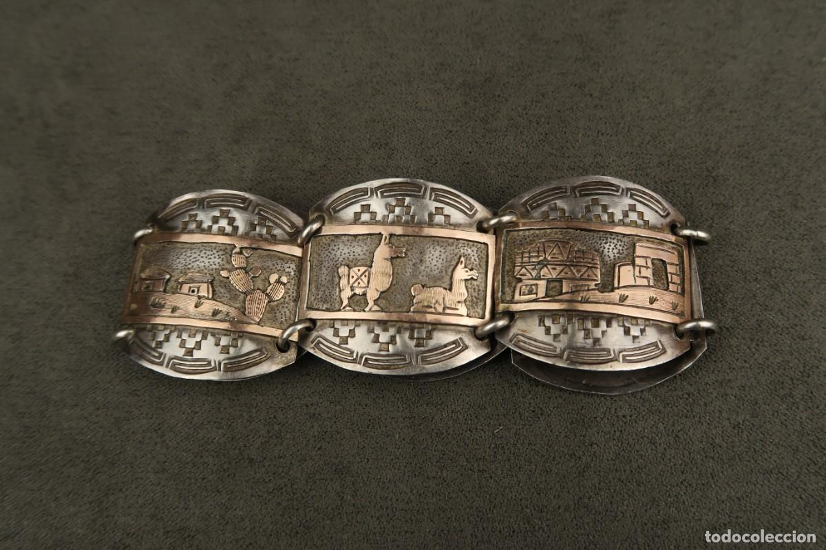 Joyeria: Antigua Pulsera Mexicana de Plata - Foto 6
