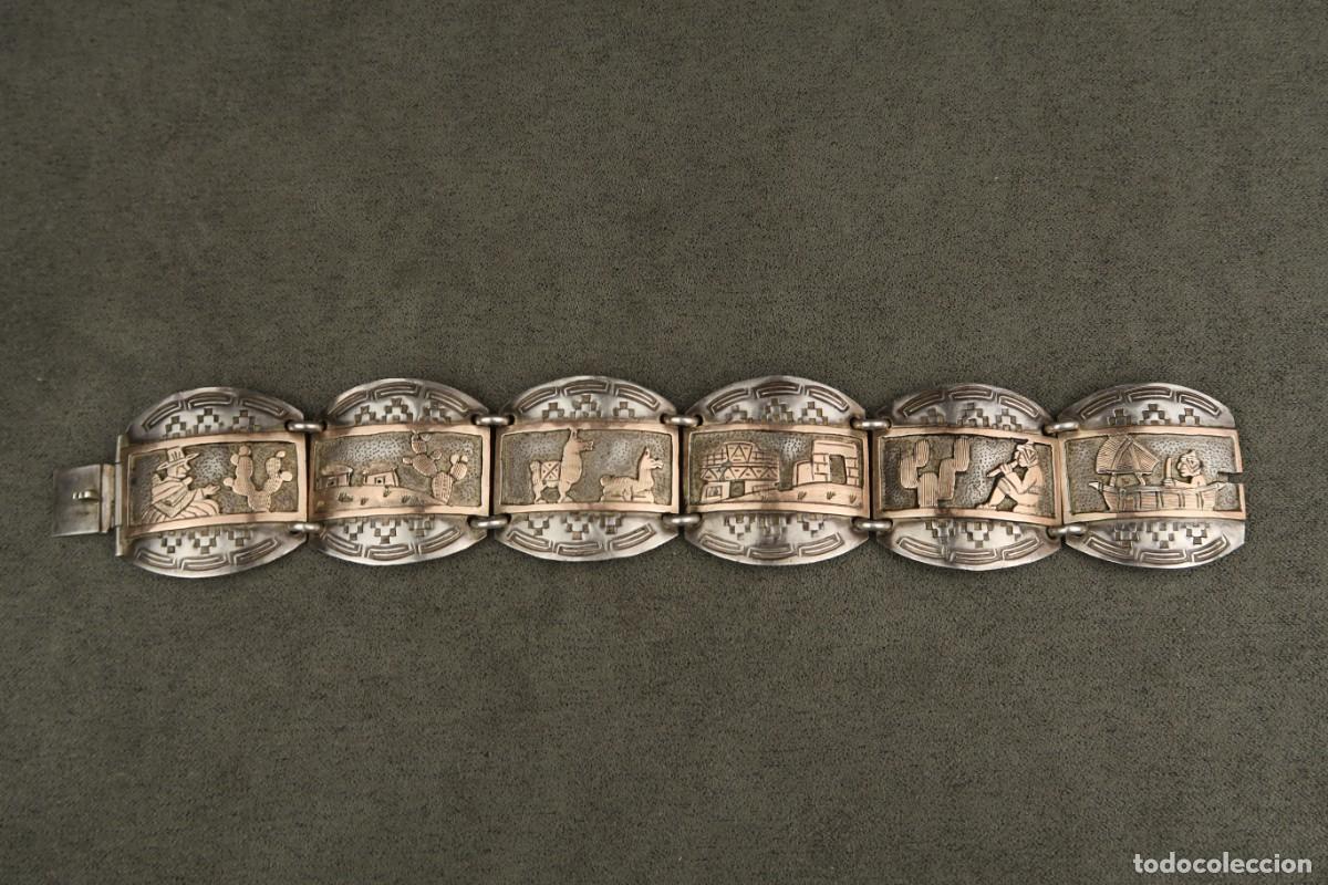 Joyeria: Antigua Pulsera Mexicana de Plata - Foto 11