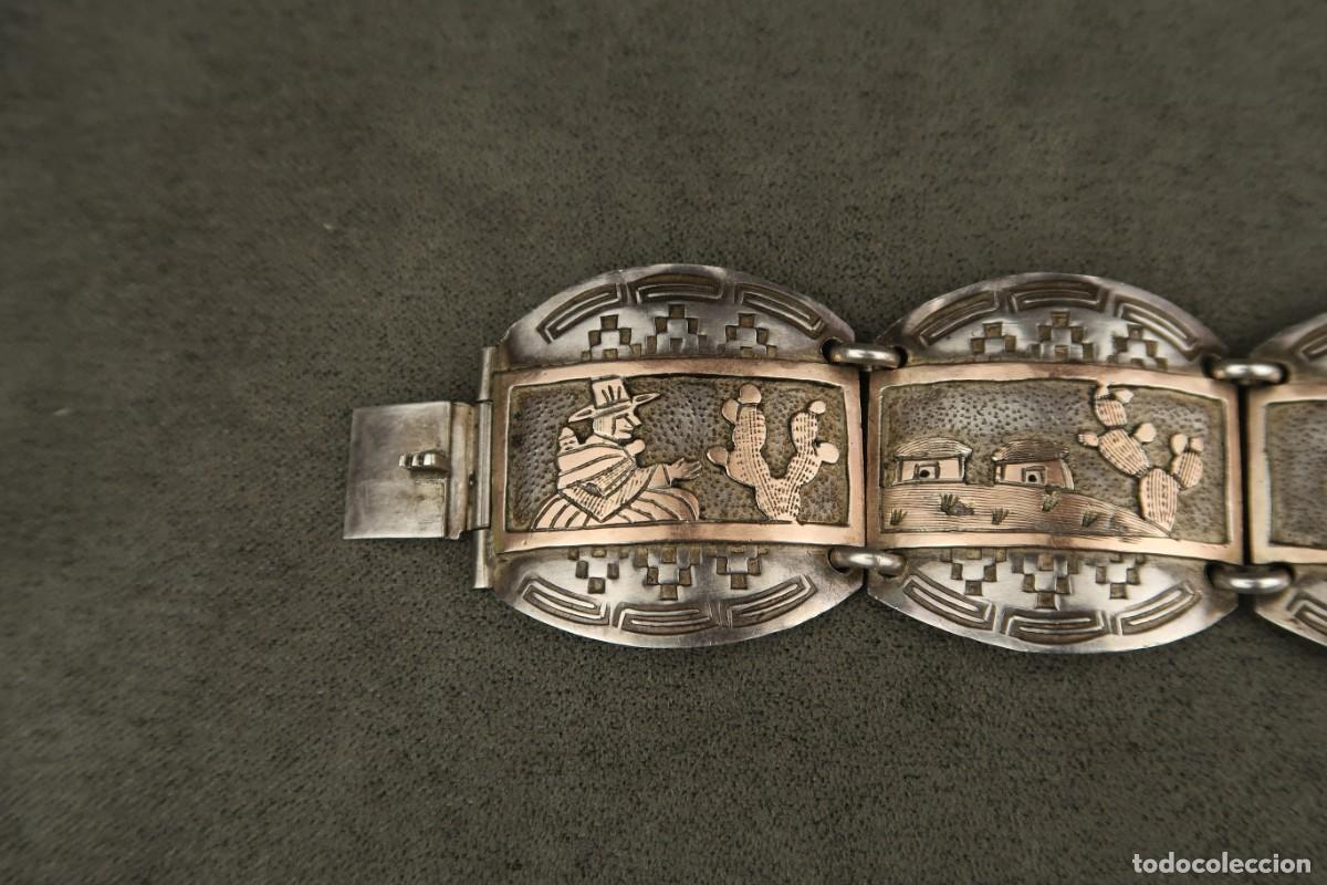 Joyeria: Antigua Pulsera Mexicana de Plata - Foto 12