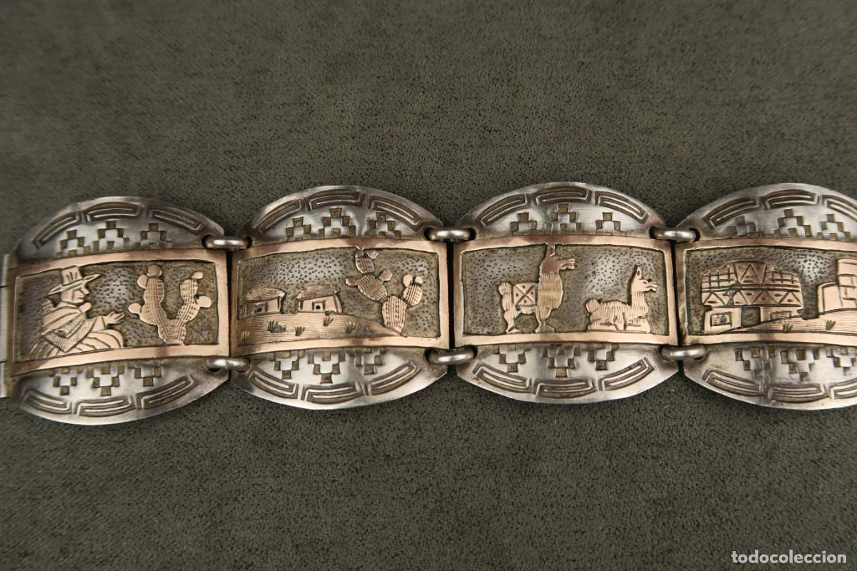Joyeria: Antigua Pulsera Mexicana de Plata - Foto 13