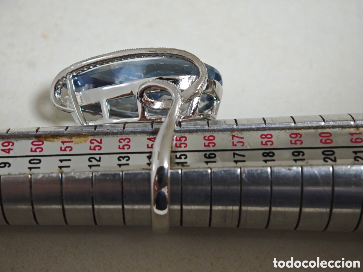 Joyeria: Anillo de plata de ley topacio azul - Foto 6