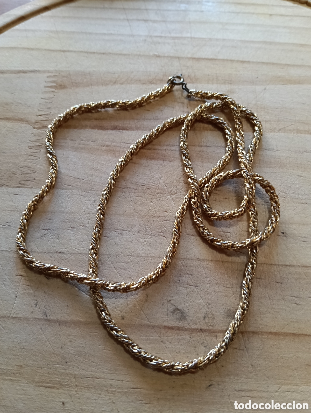 Joyeria: Antiguo collar dorado con cierre - Foto 1