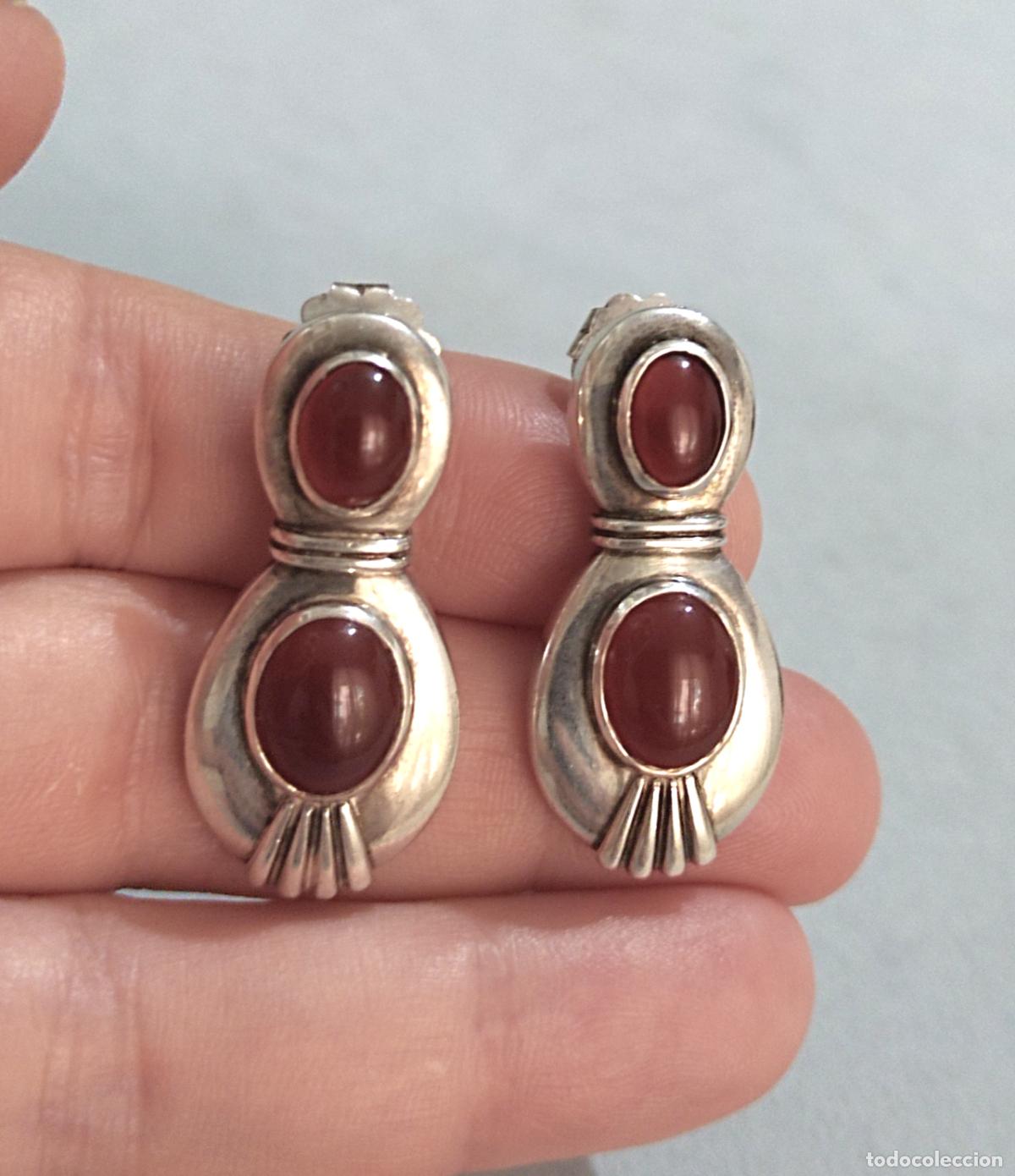 Joyeria: Pendientes de plata de ley con gemas naturales. - Foto 1