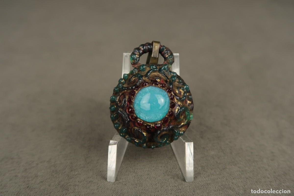 Joyeria: Antiguo Colgante Esmaltado - Foto 2