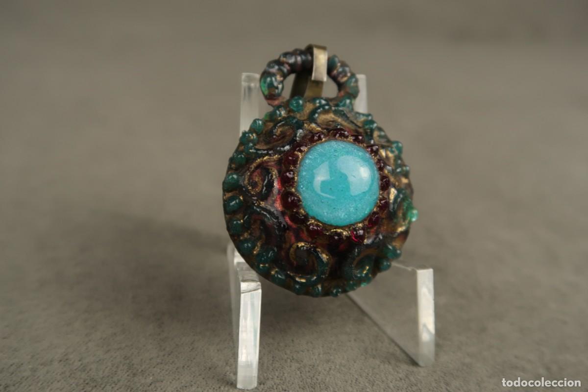 Joyeria: Antiguo Colgante Esmaltado - Foto 3