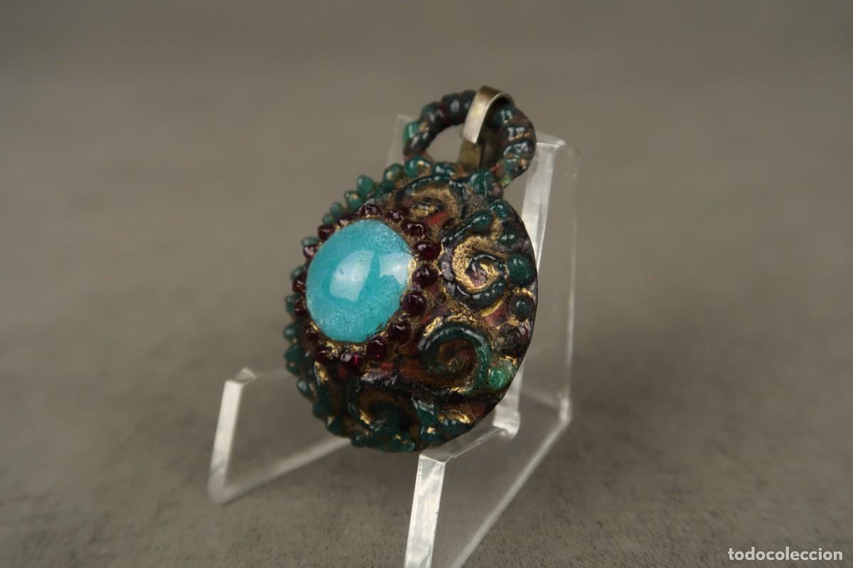 Joyeria: Antiguo Colgante Esmaltado - Foto 4