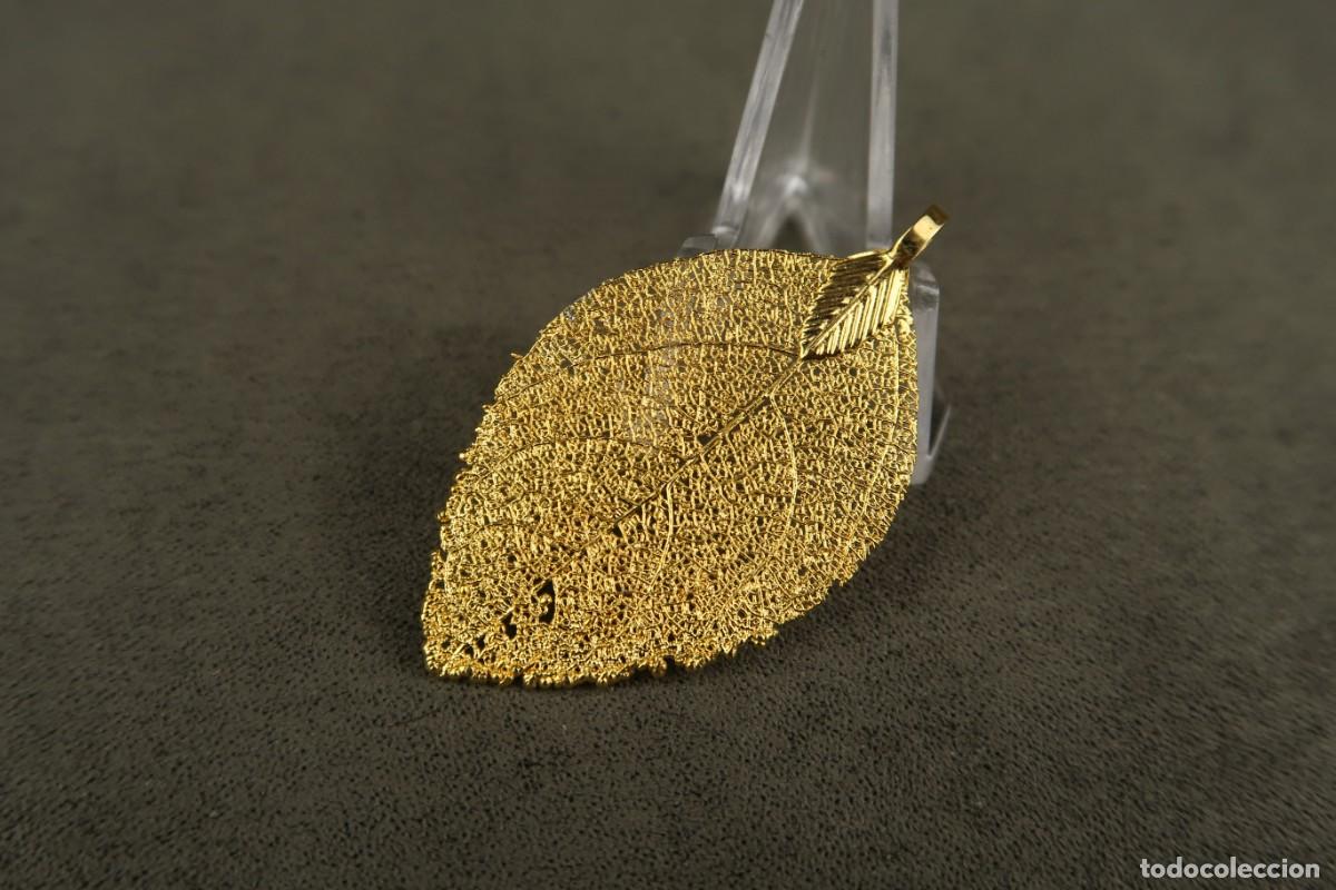 Joyeria: Antiguo Colgante forma de Hoja - Foto 6