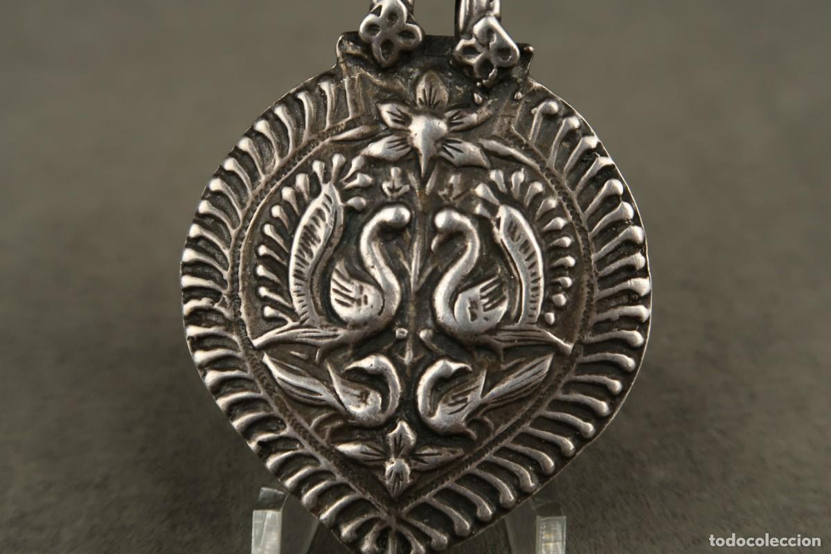 Joyeria: Antiguo Colgante Indio de Plata - Foto 4