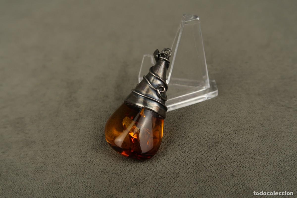 Joyeria: Antiguo Colgante de Plata y &Aacute;mbar - Foto 1
