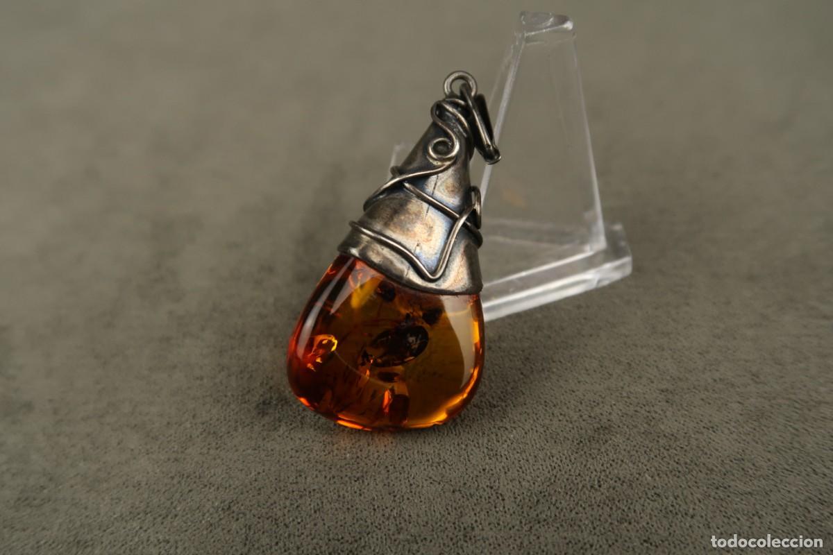 Joyeria: Antiguo Colgante de Plata y &Aacute;mbar - Foto 5