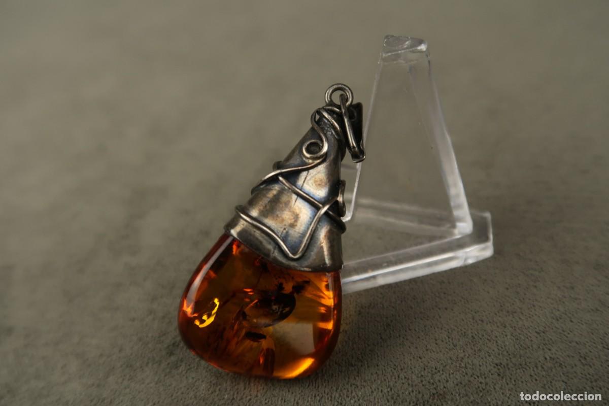 Joyeria: Antiguo Colgante de Plata y &Aacute;mbar - Foto 6