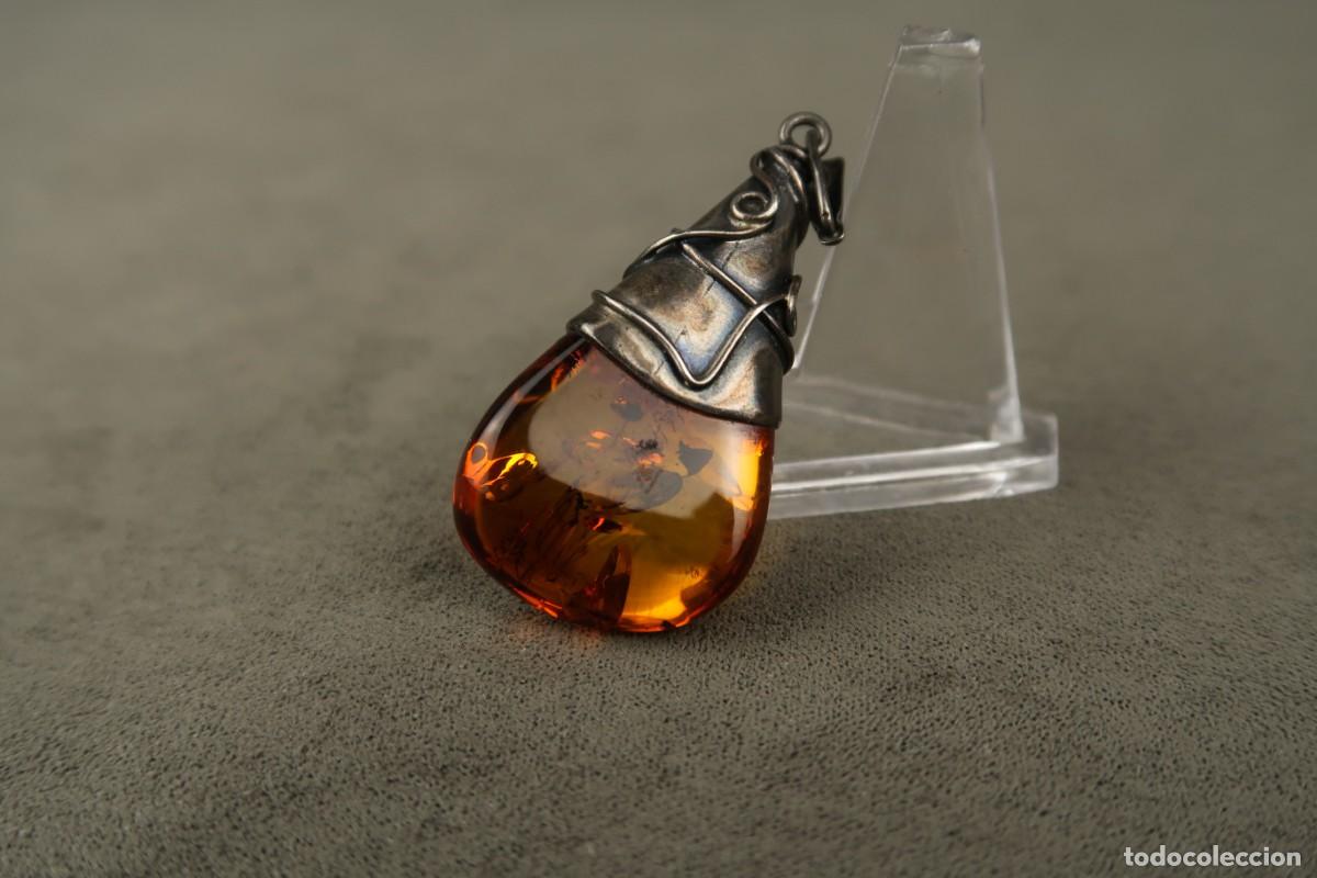 Joyeria: Antiguo Colgante de Plata y &Aacute;mbar - Foto 7