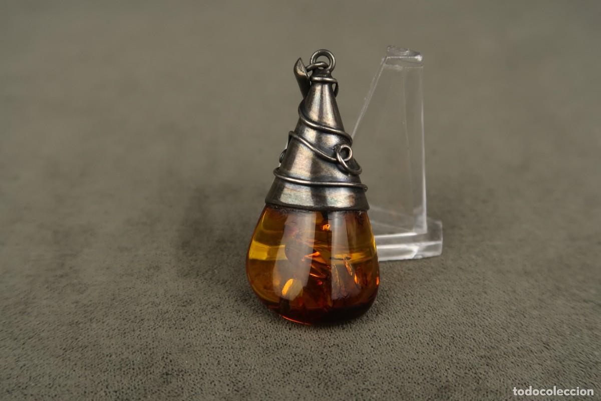 Joyeria: Antiguo Colgante de Plata y &Aacute;mbar - Foto 8