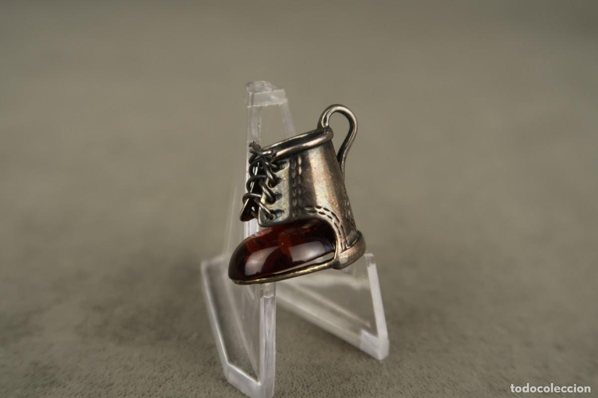 Joyeria: Antiguo Colgante de Plata y &Aacute;mbar - Foto 1