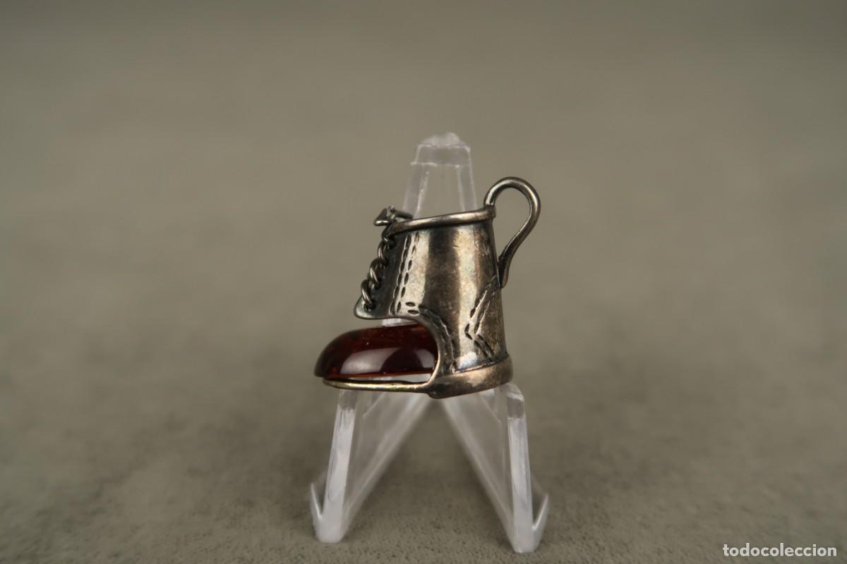 Joyeria: Antiguo Colgante de Plata y &Aacute;mbar - Foto 2
