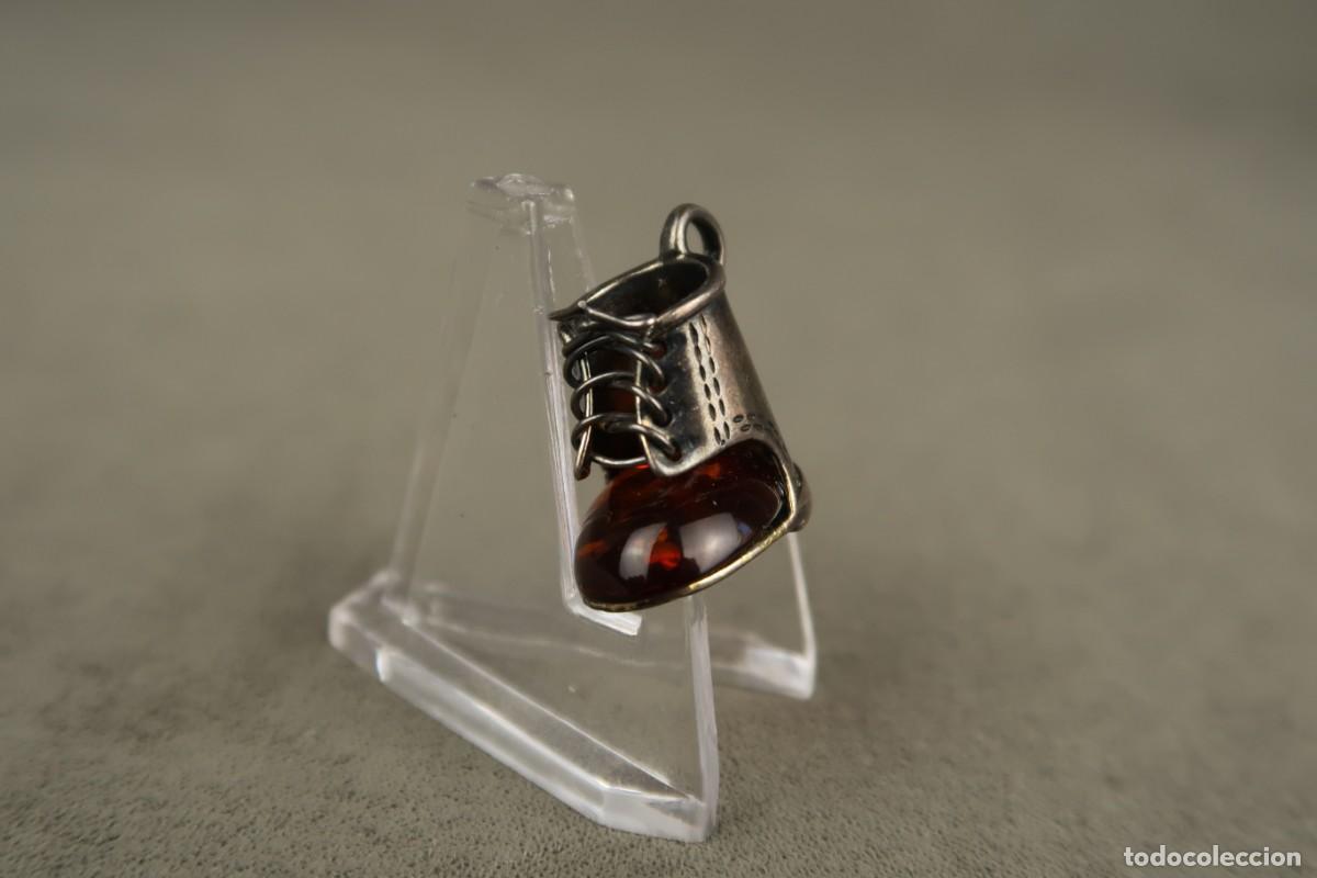 Joyeria: Antiguo Colgante de Plata y &Aacute;mbar - Foto 3