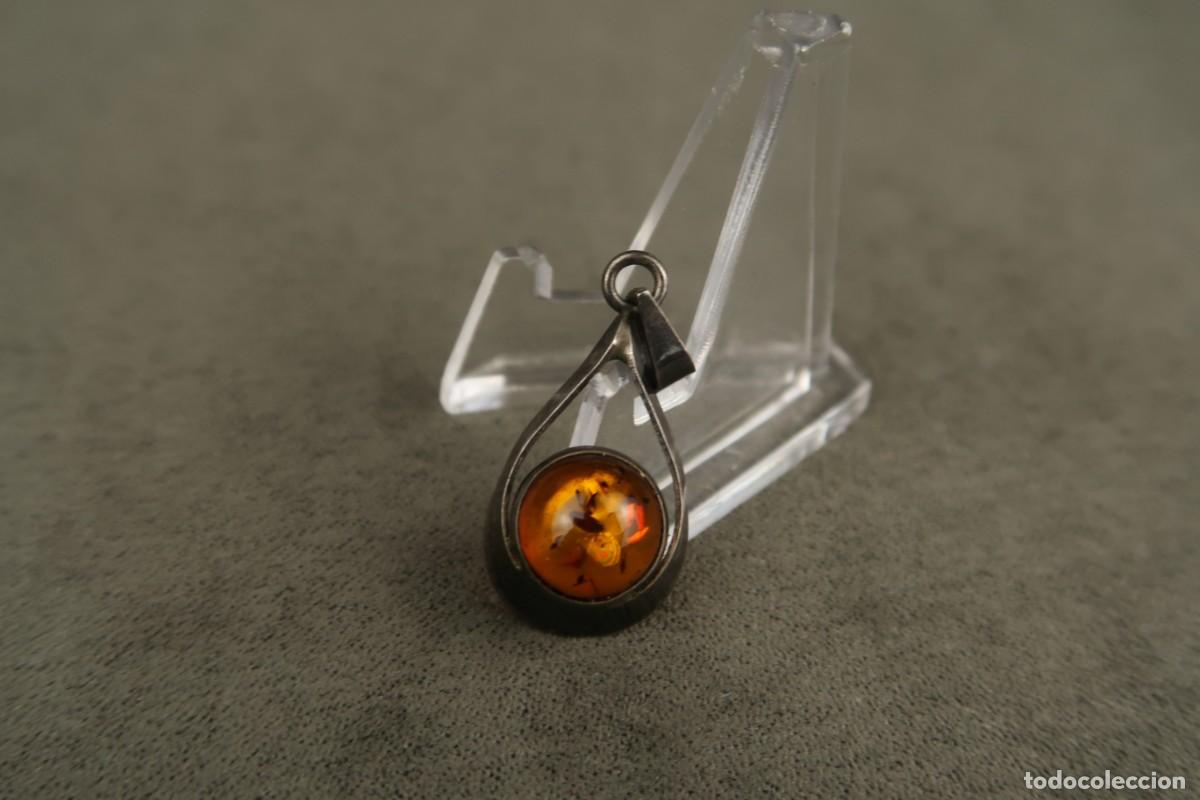 Joyeria: Antiguo Colgante de Plata y &Aacute;mbar - Foto 3