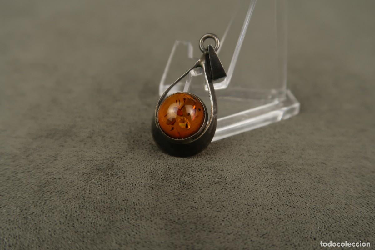 Joyeria: Antiguo Colgante de Plata y &Aacute;mbar - Foto 4