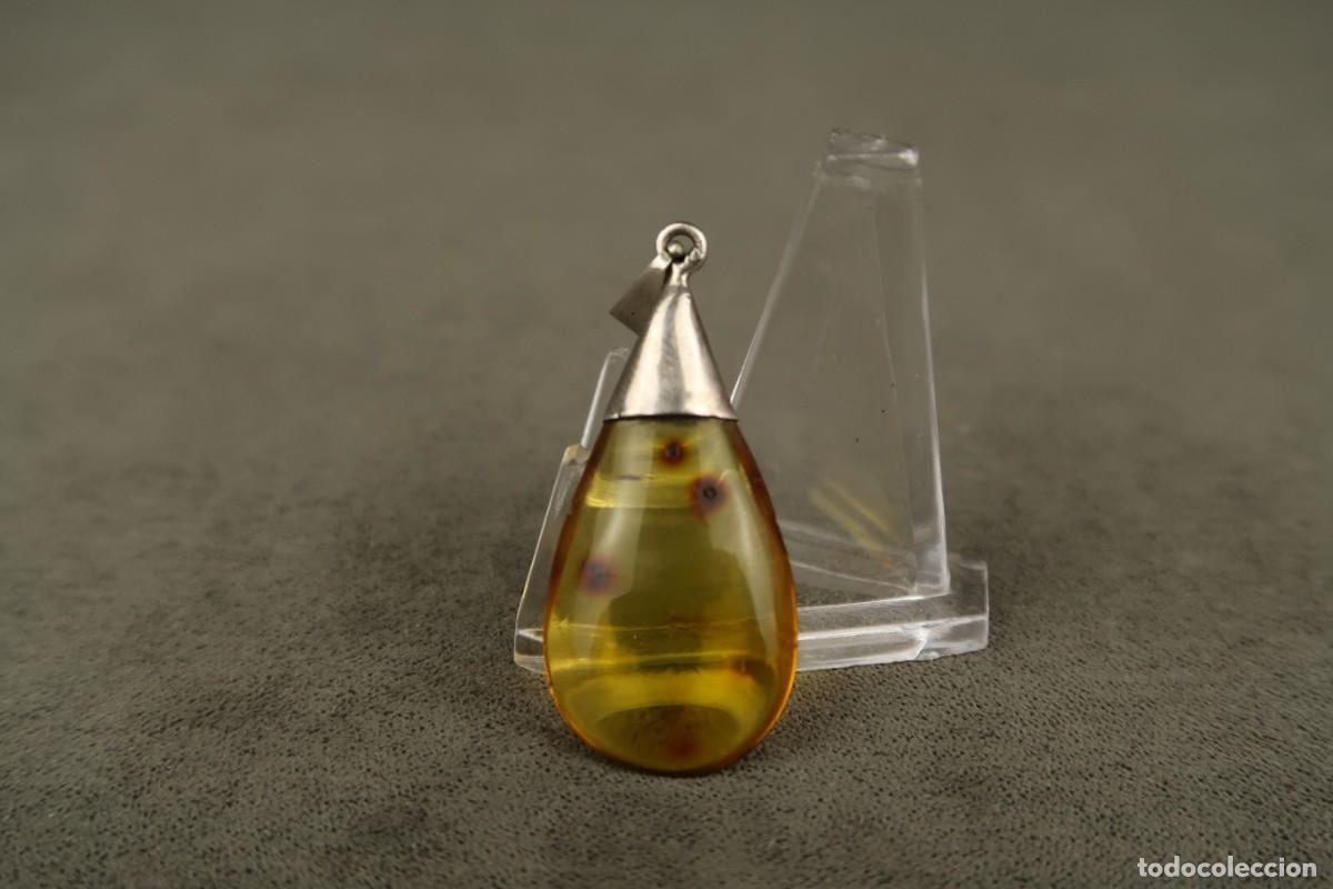 Joyeria: Antiguo Colgante de Plata y &Aacute;mbar - Foto 1