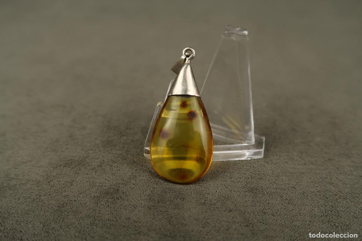 Joyeria: Antiguo Colgante de Plata y &Aacute;mbar - Foto 4