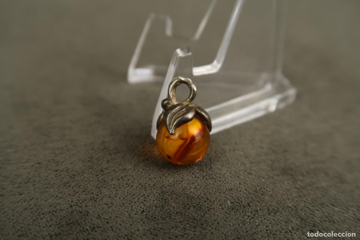Joyeria: Antiguo Colgante de Plata y &Aacute;mbar - Foto 1