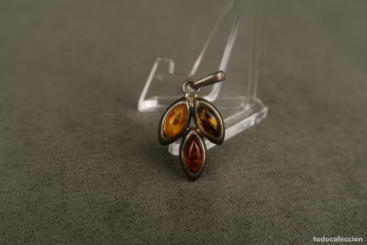 Joyeria: Antiguo Colgante de Plata y &Aacute;mbar - Foto 3
