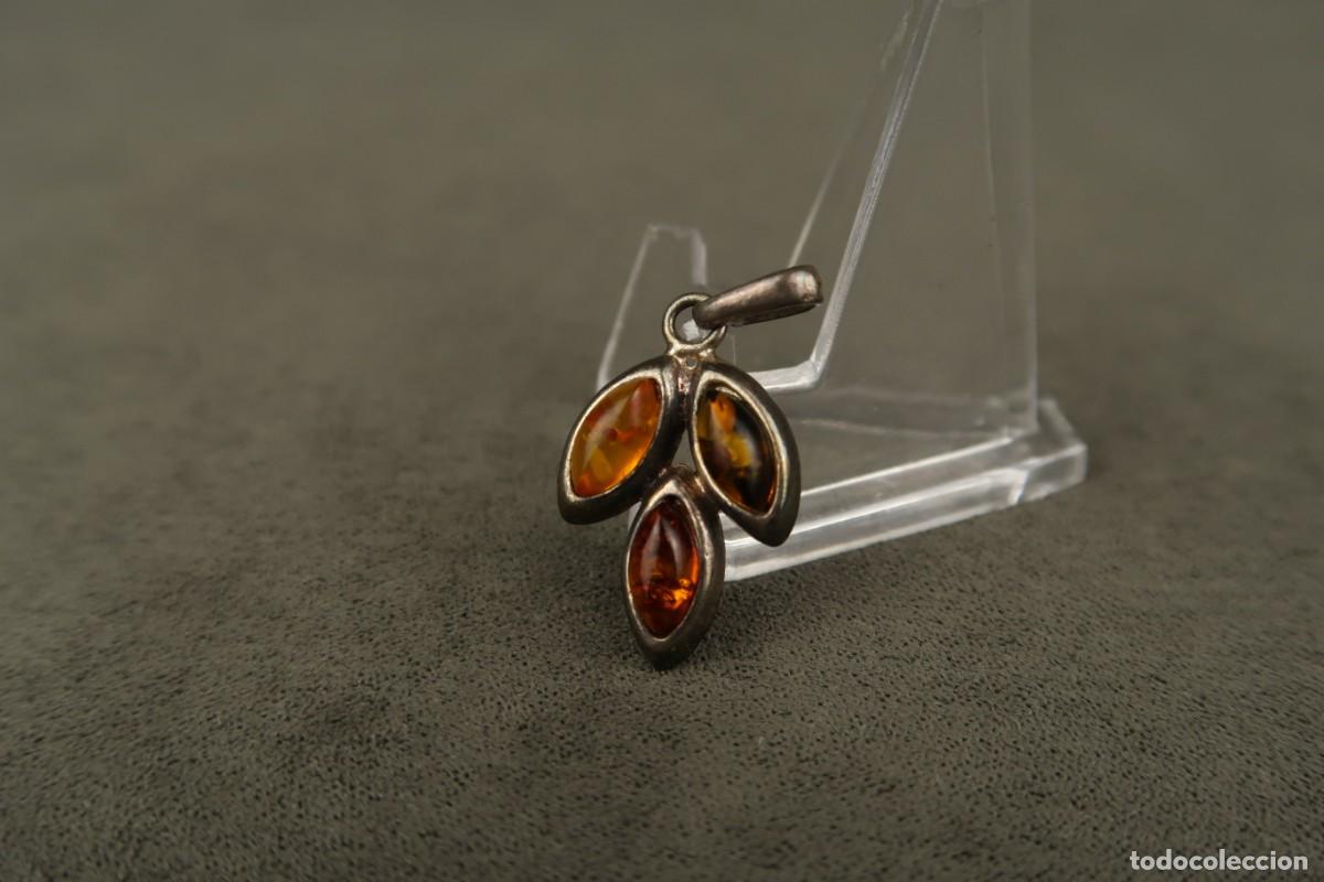Joyeria: Antiguo Colgante de Plata y &Aacute;mbar - Foto 4