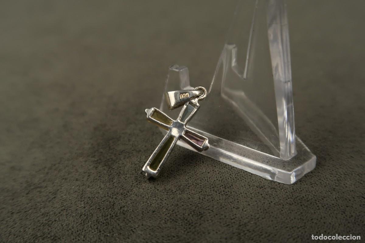 Joyeria: Antiguo Colgante Cruz de Plata - Foto 3