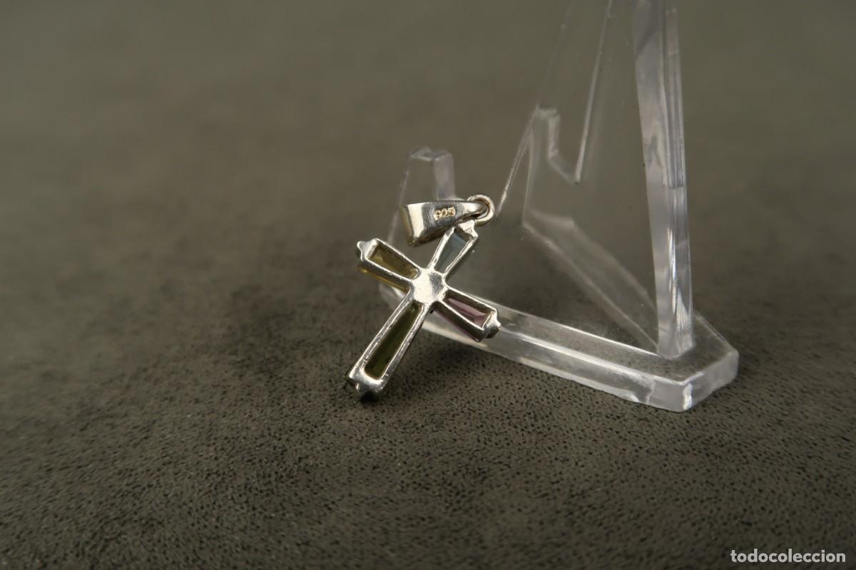 Joyeria: Antiguo Colgante Cruz de Plata - Foto 5
