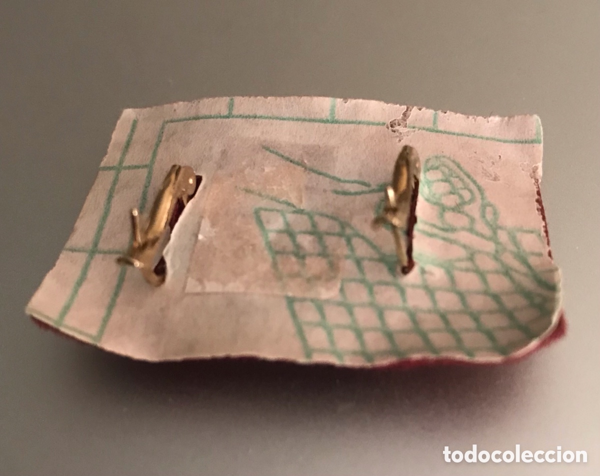 Joyeria: Pendientes coraz&oacute;n dorado con piedras - Foto 3