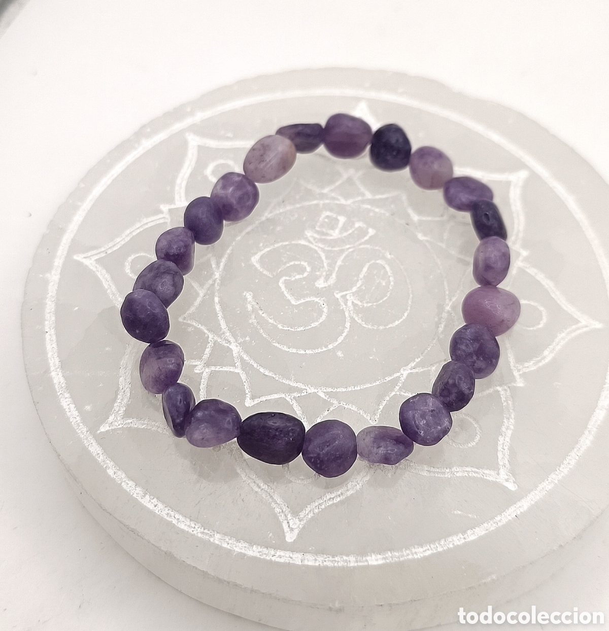 Joyeria: Pulsera El&aacute;stica de Lepidolita Natural - Foto 1