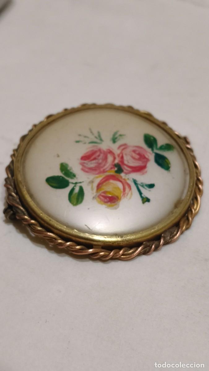 Joyeria: Broche art d&eacute;co vintage peint a la main - Foto 1