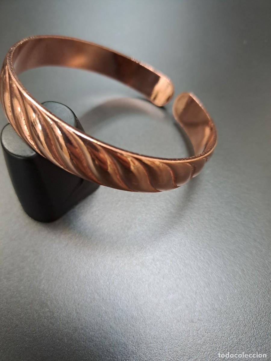 Joyeria: Pulsera de cobre con relieve ondulado, nueva - Foto 3