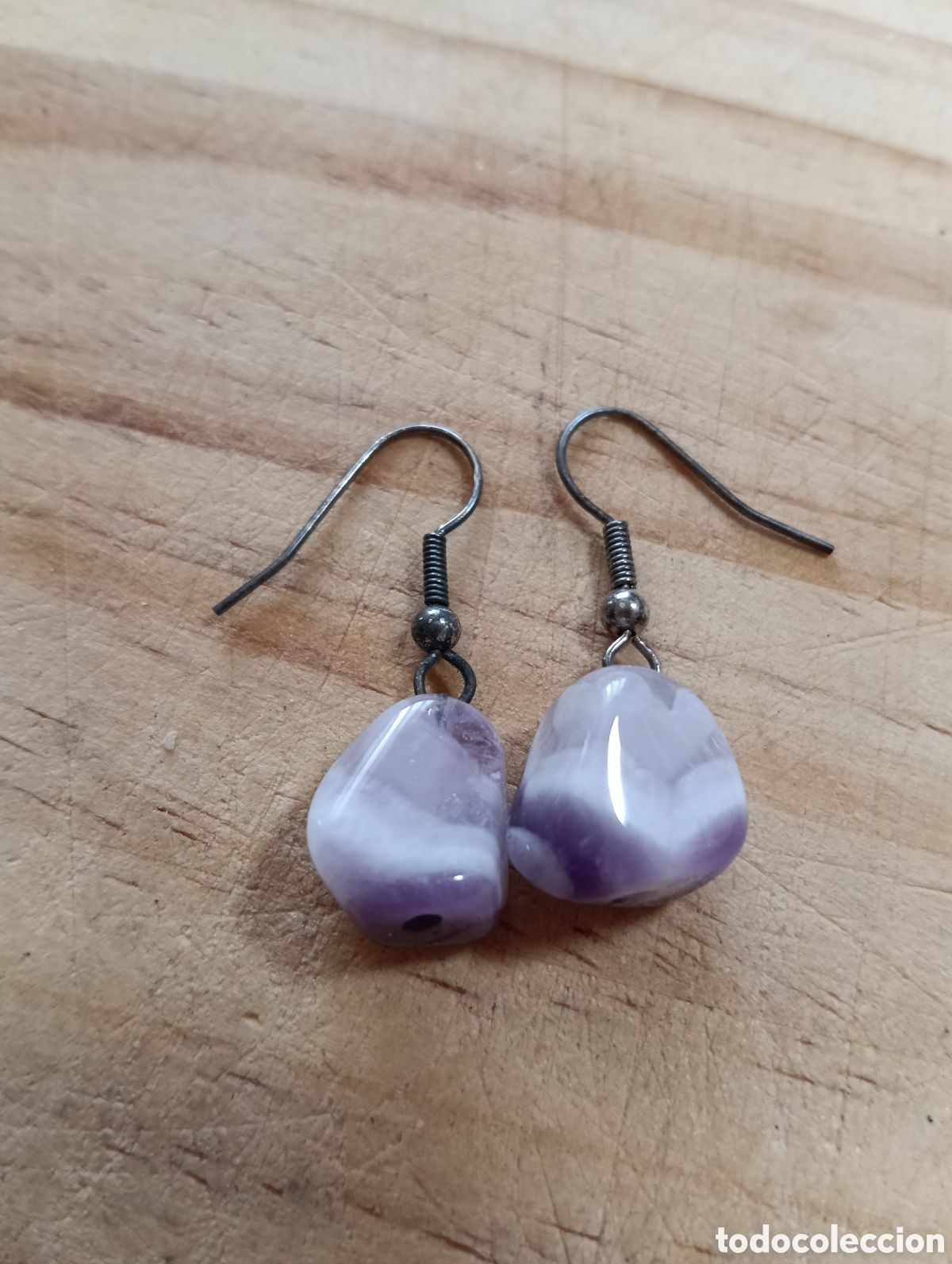 Joyeria: Antiguos pendientes de AMATISTA - Foto 1