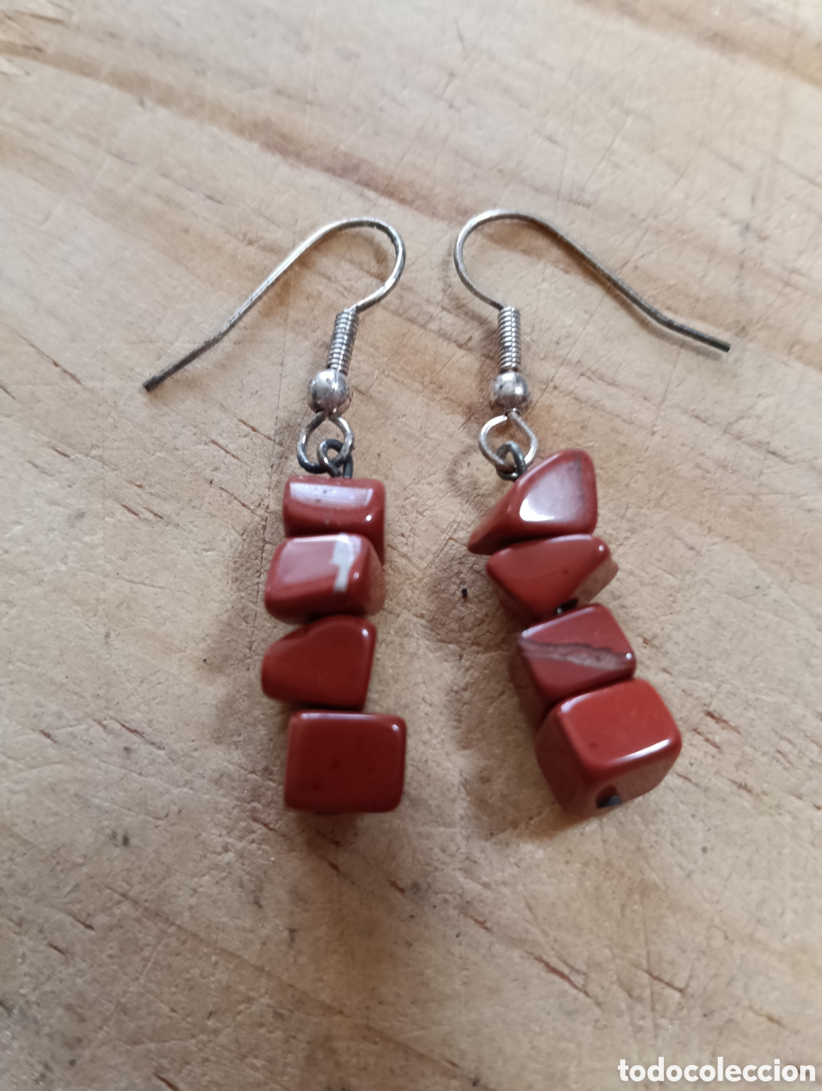 Joyeria: Antiguos pendientes de JASPE ROJO N&deg; 20 - Foto 1