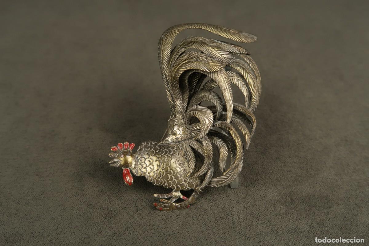Joyeria: Antiguo Broche Gallo - Foto 2